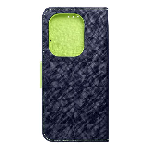 Etui z klapką na Xiaomi Redmi NOTE 13 PRO 4G Fancy Book granatowo-limonkowe