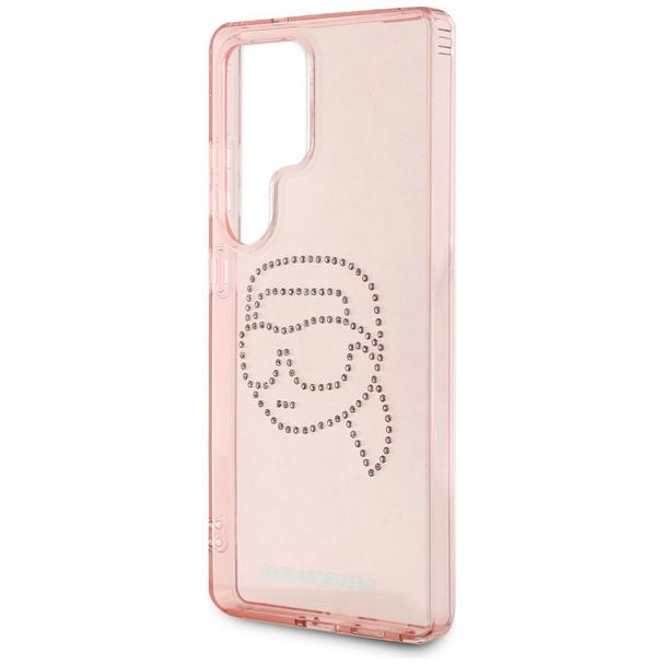 KARL LAGERFELD futerał do SAMSUNG S25 Ultra KLHCS25LHKHDCELP (IML Rhinestones K Head) różowy