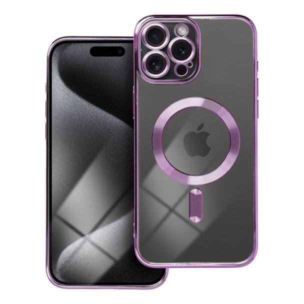 Futerał do iPhone 15 PRO MAX Electro Mag Cover zgodny z MagSafe fioletowy
