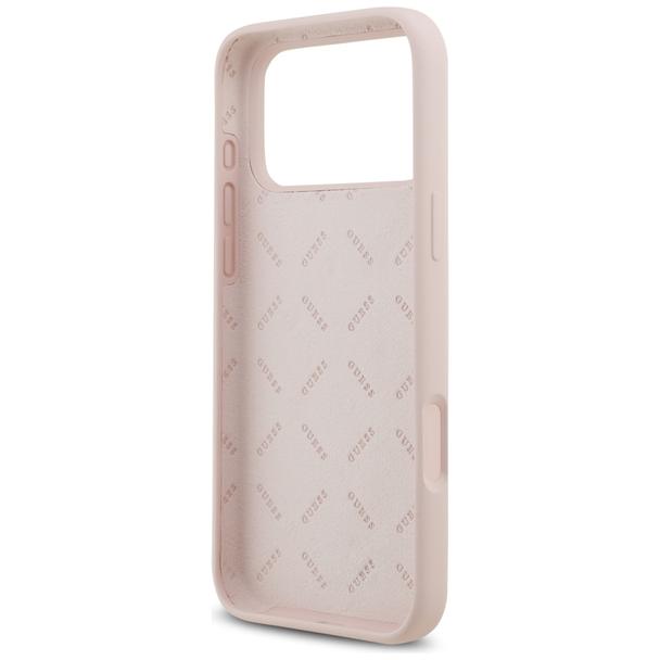 GUESS futerał do IPHONE 17 Pro Max GUHCP17XSC4GSMP (Silicone W/ Big 4G Script) różowy