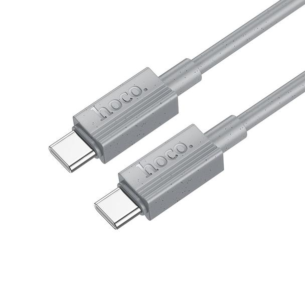 Kabel USB C do USB C Hoco 3A 60W 1 m X107 szary