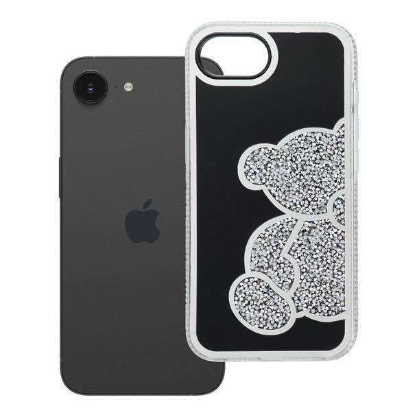 Futerał do iPhone 16e (SE 4 2025) Teddy Bear srebrny