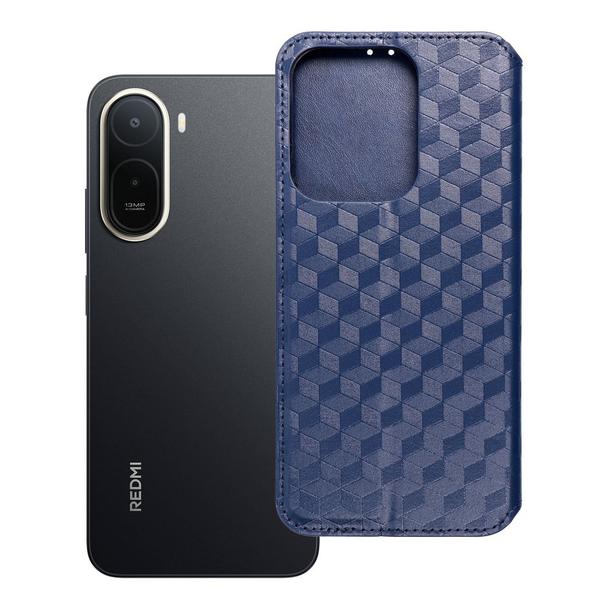 Etui z klapką na Xiaomi Redmi A7 PRO Cubic Book niebieskie
