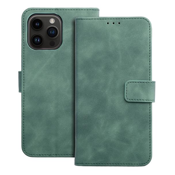 Etui z klapką na iPhone 14 PRO MAX Tender Book zielone