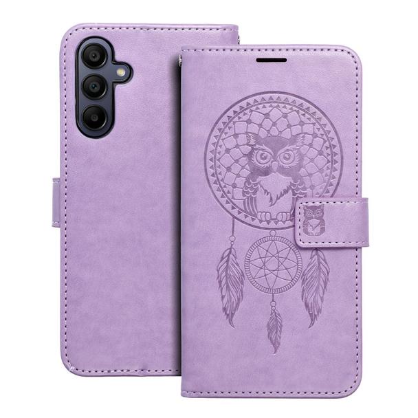 Etui z klapką na Samsung A15 4G / A15 5G Mezzo Book łapacz snów fioletowe