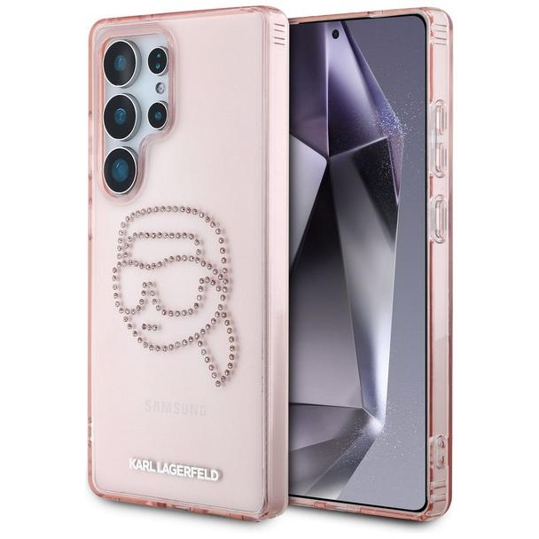 KARL LAGERFELD futerał do SAMSUNG S25 Ultra KLHCS25LHKHDCELP (IML Rhinestones K Head) różowy