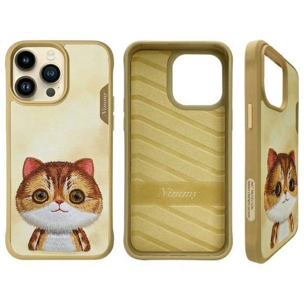 NIMMY futerał BIG EYED PET 2.0 Cat do IPHONE 15 Pro Max khaki