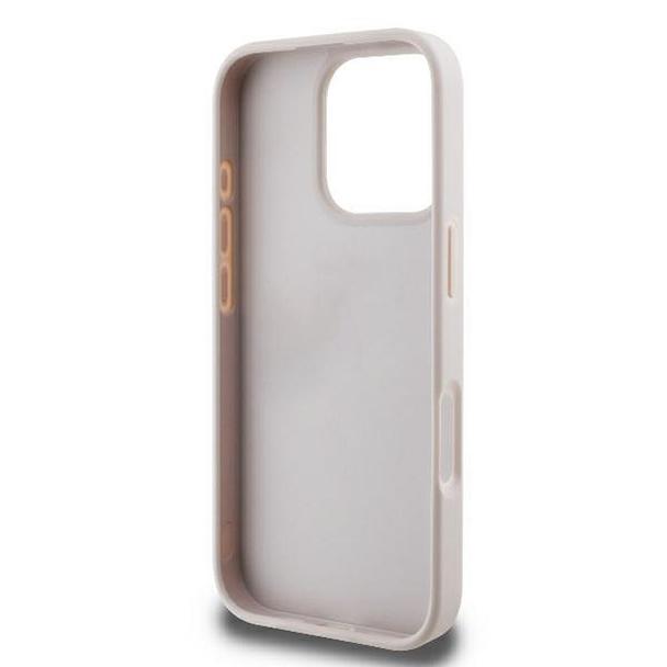 GUESS futerał do IPHONE 16 Pro GUHCP16LP4TDPP (PU Leather 4G Triangle Strass) różowy