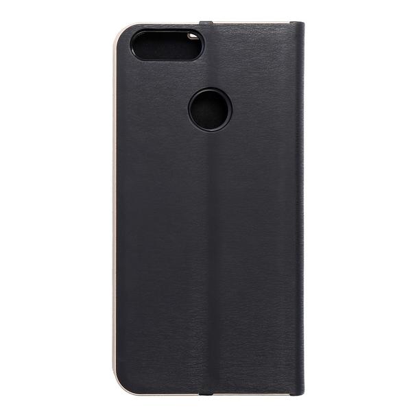 Etui z klapką na Huawei P SMART Luna Book Gold czarne