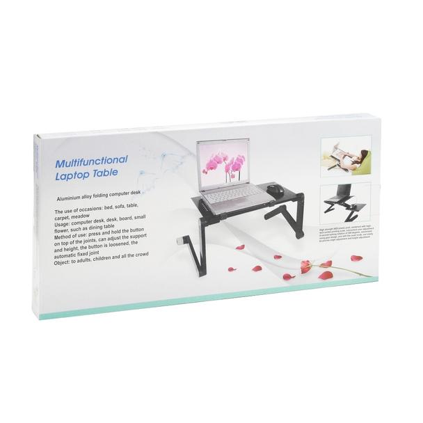 Podstawka pod laptop uniwersalna regulowana + chłodzenie YL-803 czarna