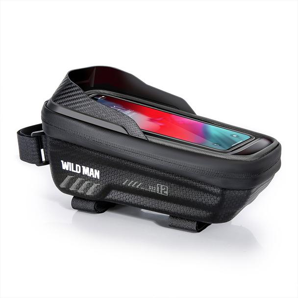 WILDMAN sakwa rowerowa na ramę na zamek 1L (4" - 7") ES12 czarna