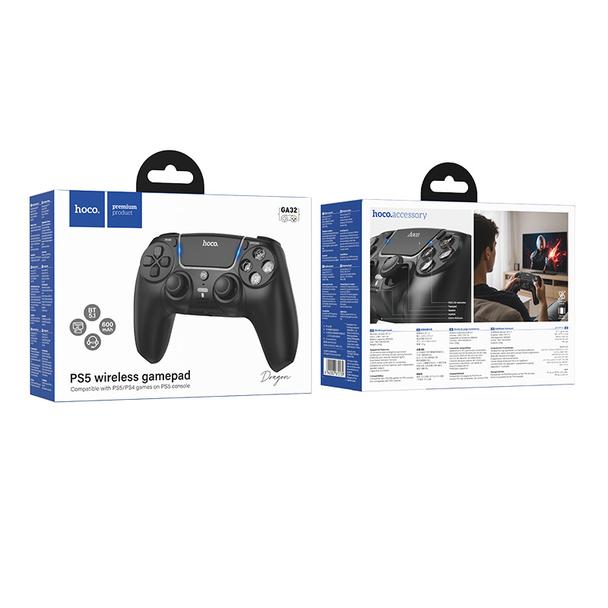 Pad bezprzewodowy do PS5 kompatybilny z grami PS5/PS4 Hoco GA32 czarny