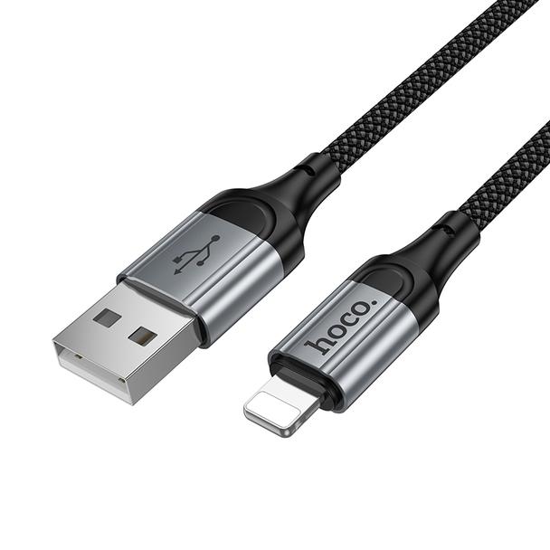 Kabel USB A do Lightning Hoco PD 2,4A 1,5 m X121 czarny