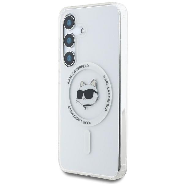 KARL LAGERFELD futerał do SAMSUNG S25 KLHMS25SHLSCHH (Magnetic IML Metal Choupette Head) biały
