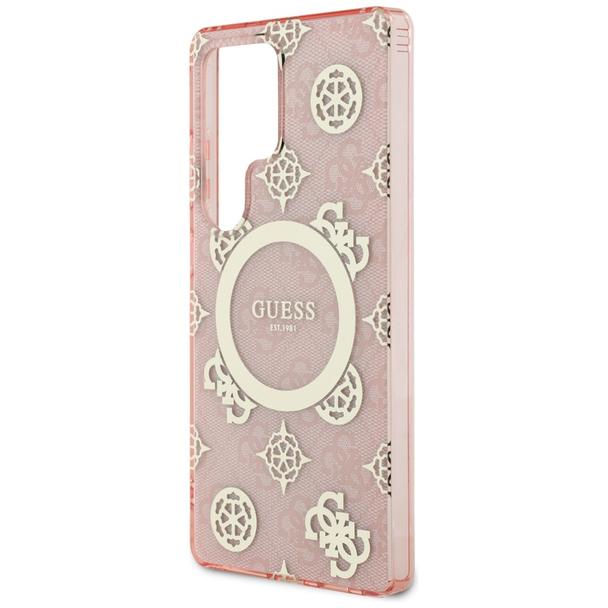 GUESS futerał do SAMSUNG S25 Ultra GUHMS25LH4PYEEP (Magnetic IML Peony on 4G Background) różowy