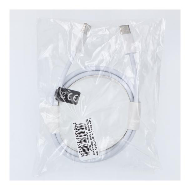 Kabel USB C do USB C PD QC3.0 3A 30W 2 m HD26 biały