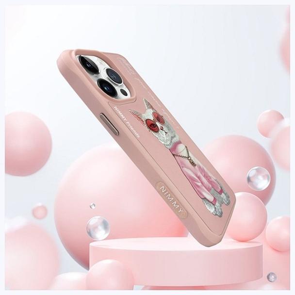NIMMY futerał GLASSES COOL CAT do IPHONE 15 Pro Max różowy