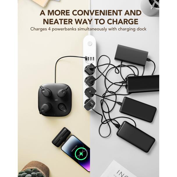 Powerbank Veger Pogo (W007CK) zestaw 4 x 5000 mAh czarny