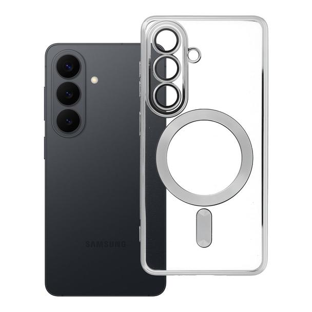 Futerał do Samsung S26 Electro Mag Cover zgodny z MagSafe srebrny