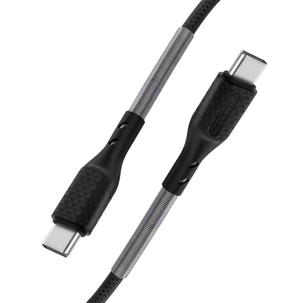 Kabel USB C do USB C Forcell F-Energy QC4.0 PD 5A 66W Carbon 1 m CB-02C czarny