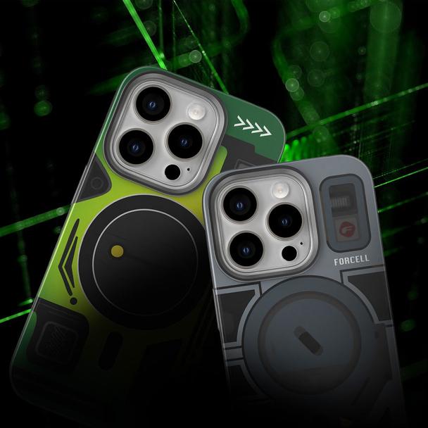 Etui na Samsung S25 Forcell F-Protect Levels Dual Layer 4D technology zgodne z MagSafe Military Drop-Test cyber green