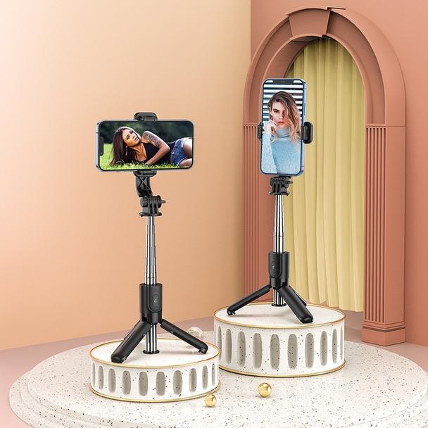 Selfie stick Hoco tripod z pilotem bezprzewodowym K17 czarny