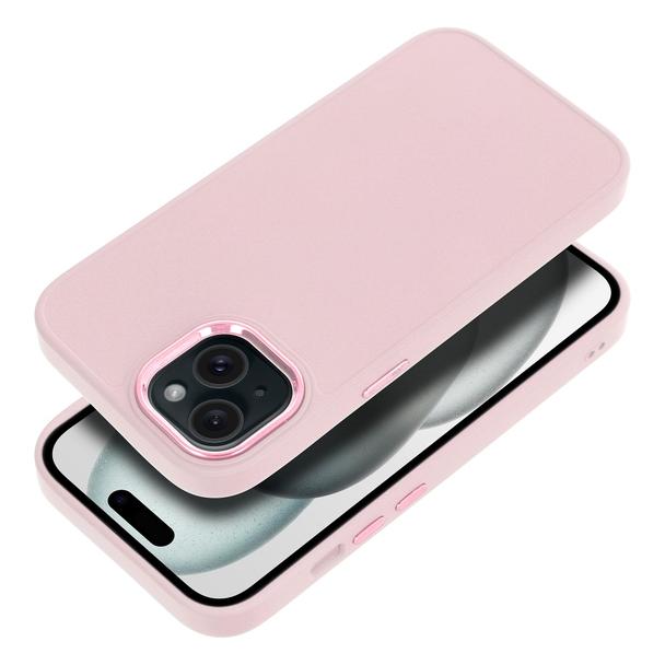 Futerał do iPhone 15 Frame pudrowy róż