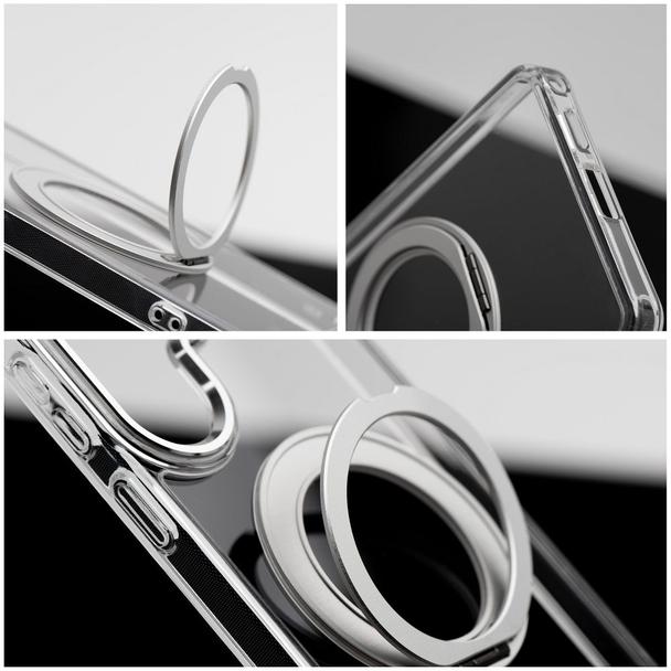 Etui na Samsung A36 Frame Circle Stand zgodne z MagSafe transparentne