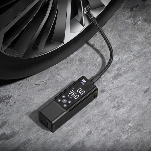 Kompresor samochodowy Hoco bezprzewodowy 5000mAh ZP7 czarny