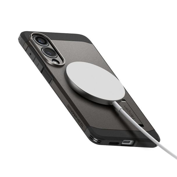 SPIGEN futerał TOUGH ARMOR kompatybilny z MagSafe do SAMSUNG S25 Edge gunmetal