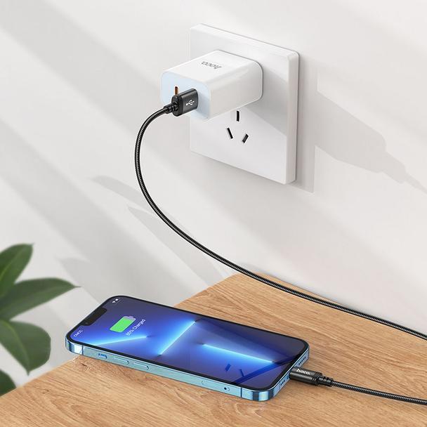 Kabel USB A do Lightning Hoco 2,4A 1 m X89 czarny