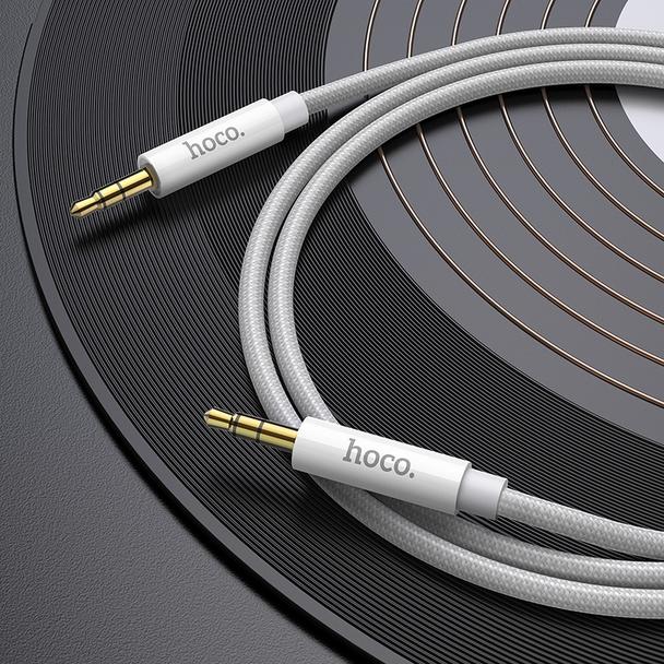 Kabel AUX Jack 3,5 mm do Jack 3,5 mm Hoco 1 m UPA19 srebrny