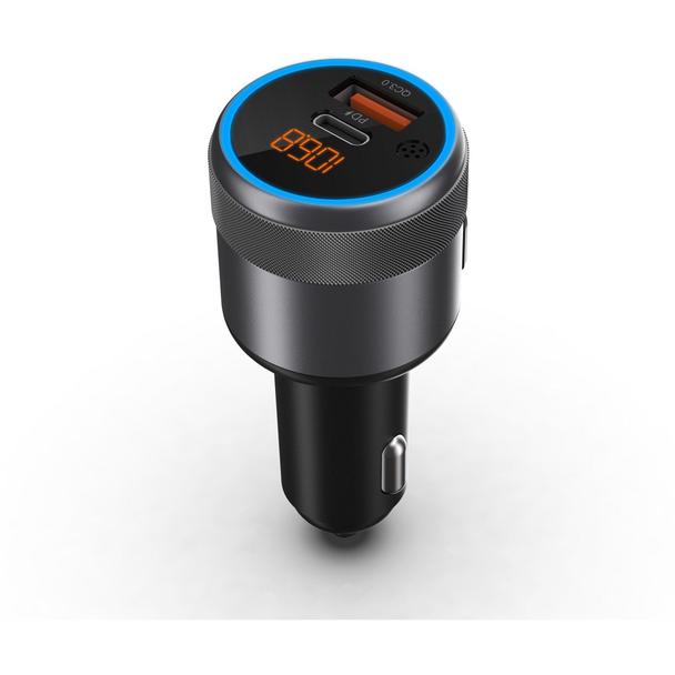 Transmiter samochodowy bluetooth Blue Star AutoHarmony QC3.0 PD 42W C81 szary