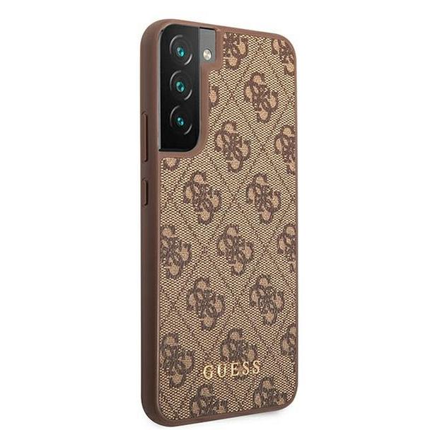 GUESS futerał do SAMSUNG S22 GUHCS22SG4GFBR (4G Metal Gold Logo) brązowy