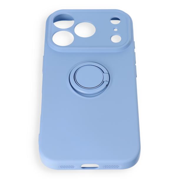 Etui na iPhone 18 Pro / 17 Pro Silicone Ring jasno niebieskie