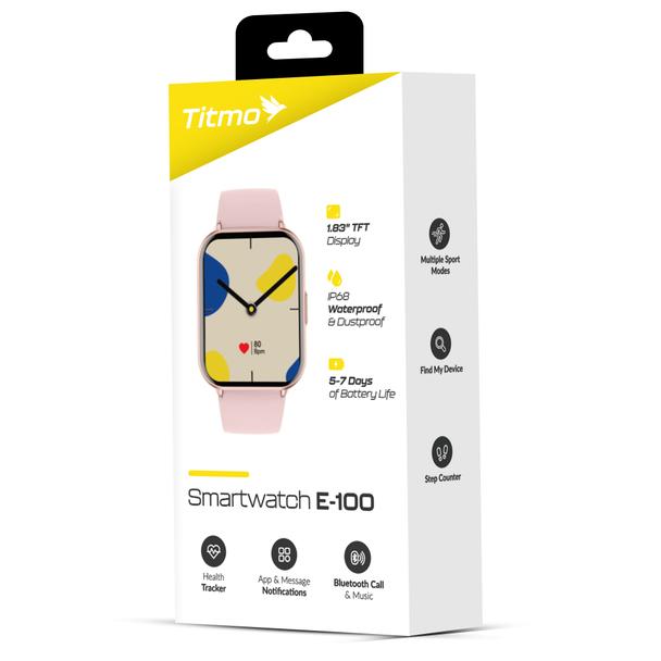 Smartwatch TITMO E-100 (TFT, bluetooth call) różowy 0INT