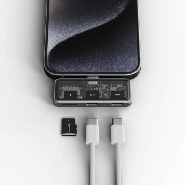 Adapter HUB 3w1 USB C Satechi Mobile XR ST-HXRSDM szary