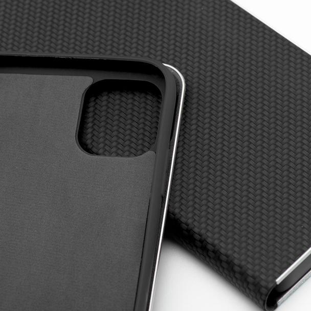 Etui z klapką na iPhone 11 Luna Book Carbon czarne