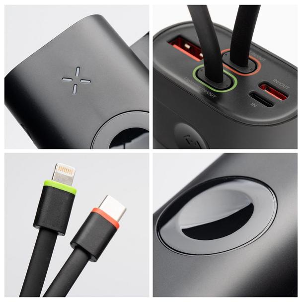 Powerbank Forcell F-Energy F10K4 PD QC3.0 3A 22,5W 10000 mAh kompatybilny z Apple Watch czarny