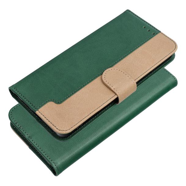 Etui z klapką na Motorola G57 POWER Split Book zielono-złote
