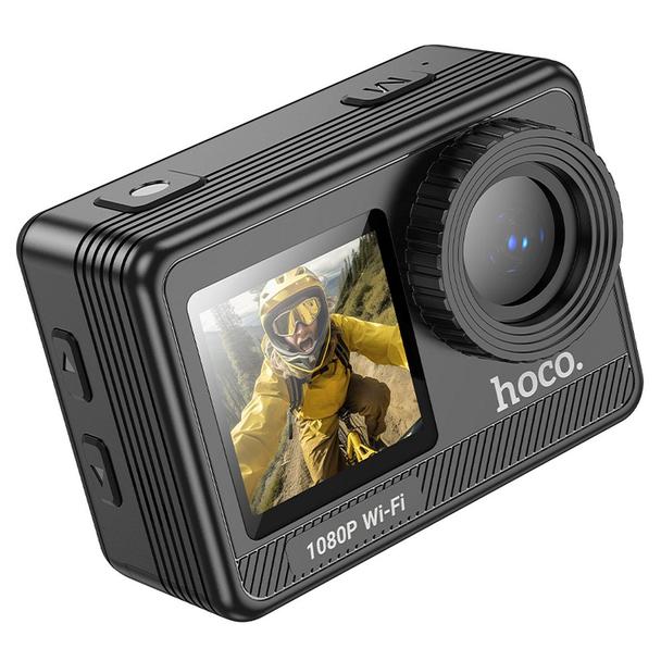 Kamera sportowa Hoco z dwoma wyświetlaczami 1,3" + 2" 1080P/30fps DV103 czarna