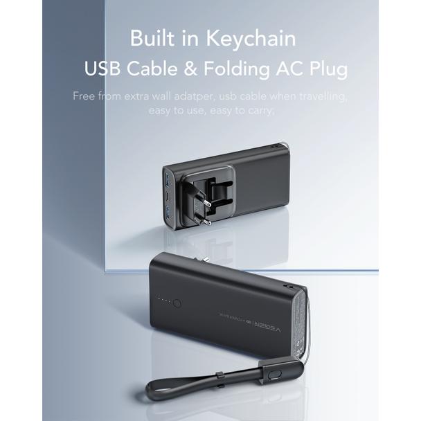 Powerbank Veger ACE100 (W1146) PD QC3.0 20W 10000 mAh czarny