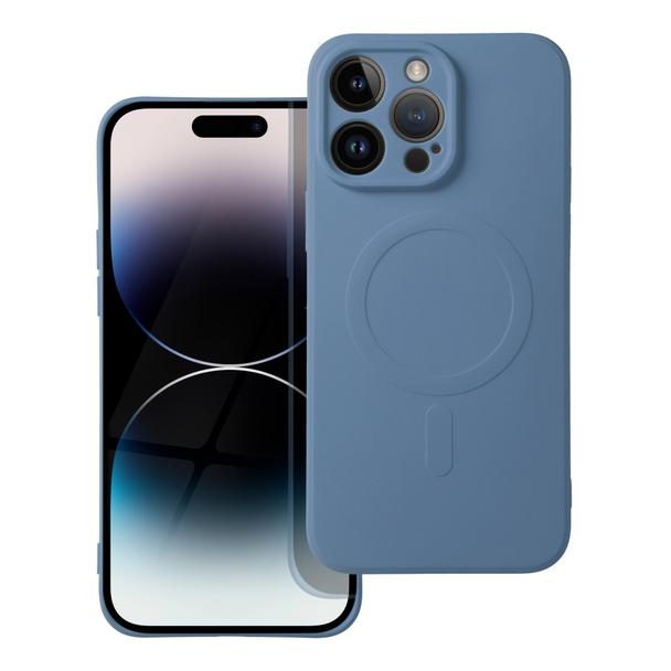Futerał do iPhone 14 PRO MAX Silicone Mag Cover zgodny z MagSafe niebieski