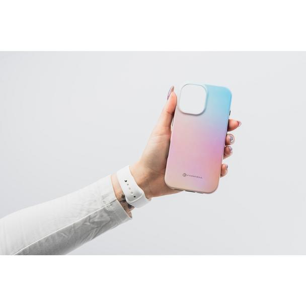 Etui na iPhone 15 PRO Forcell F-Protect Mirage zgodne z MagSafe Military Drop-Test pinky blue