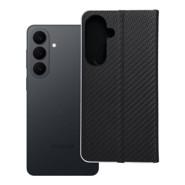 Etui z klapką na Samsung S26 PLUS Luna Book Carbon czarne