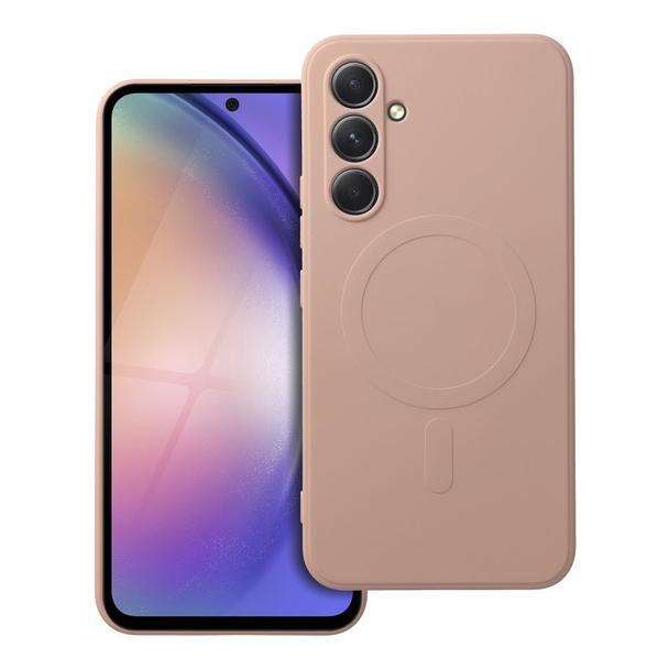 Futerał do Samsung A54 Silicone Mag Cover zgodny z MagSafe różowy