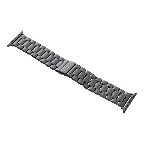 Pasek do Apple Watch Forcell F-Design FA10 zatrzask stal 42 / 44 / 45 / 49 mm czarny