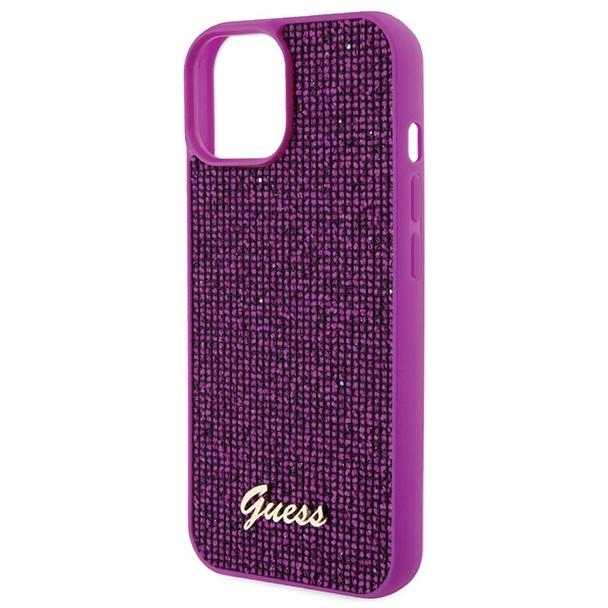 GUESS futerał do IPHONE 13 / 14 / 15 GUHCP15SPMSDGSF (Disco Metal Script) fuksja