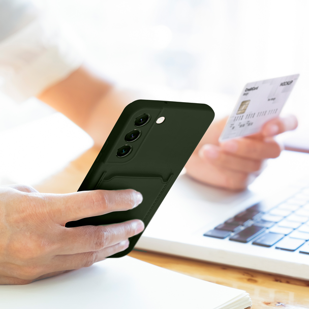 Futerał do Samsung A25 5G Card Case zielony