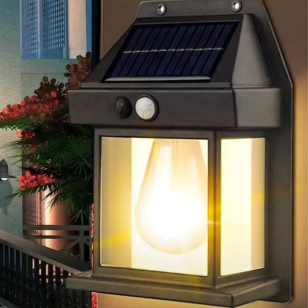 Lampa solarna LED do ogrodu elewacyjna RC-K-1536 czarna
